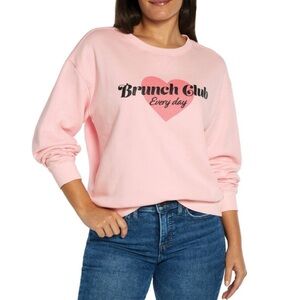 NWT WILDFOX “Brunch Club Everyday” Crewneck